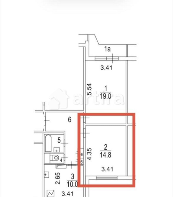 Комната, 14.8 м2, 16/17 эт. Москва - изображение 4
