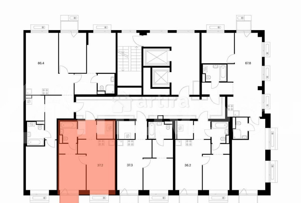 1-комн. квартира, 37.2 м2, 12/12 эт. Москва - изображение 1