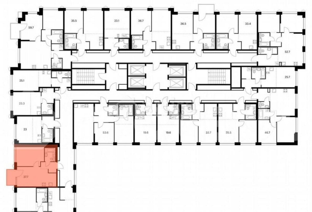 1-комн. квартира, 37.7 м2, 2/24 эт. Москва - изображение 1