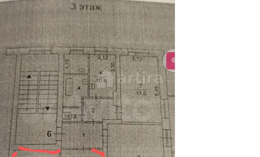 Комната, 24 м2, 3/4 эт. Челябинск - изображение 3