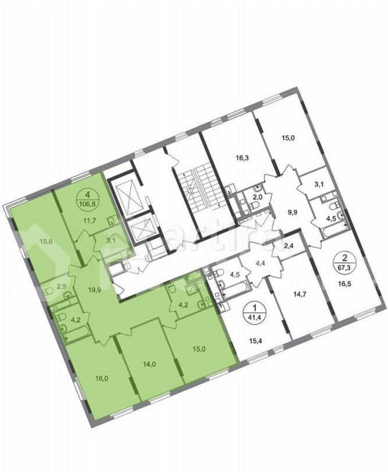 4-комн. квартира, 106.8 м2, 16/17 эт. Москва - изображение 3