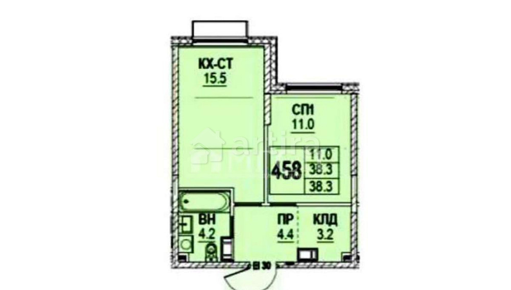 1-комн. квартира, 38.3 м2, 14/28 эт. Москва - изображение 1