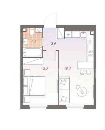 2-комн. квартира, 39.2 м2, 8/34 эт. Москва