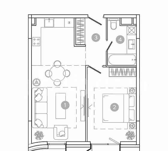 2-комн. квартира, 46 м2, 4/21 эт. Москва