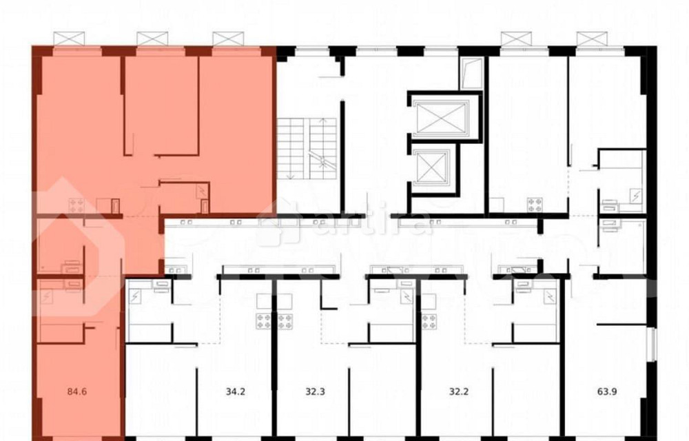 3-комн. квартира, 83.4 м2, 10/14 эт. Москва - изображение 2