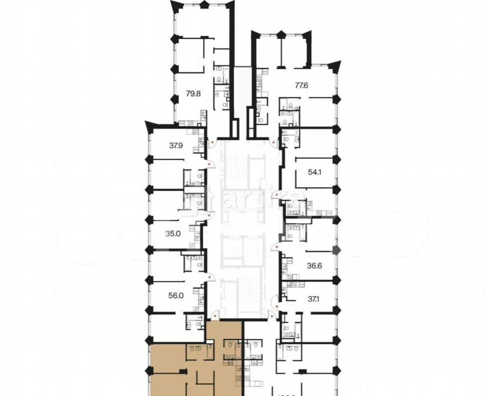 4-комн. квартира, 106.2 м2, 38/44 эт. Москва - изображение 7
