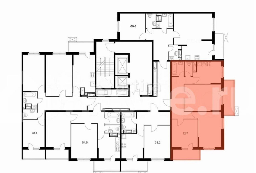 3-комн. квартира, 72.7 м2, 19/25 эт. Москва - изображение 2