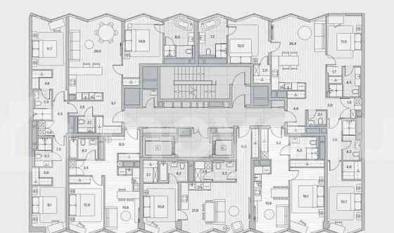 3-комн. пентхаус, 101.7 м2, 9/20 эт. Москва