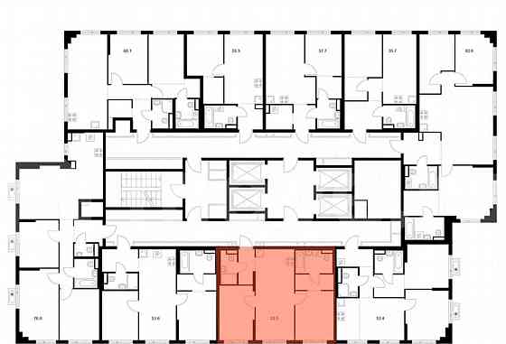 2-комн. квартира, 53.5 м2, 14/27 эт. Москва