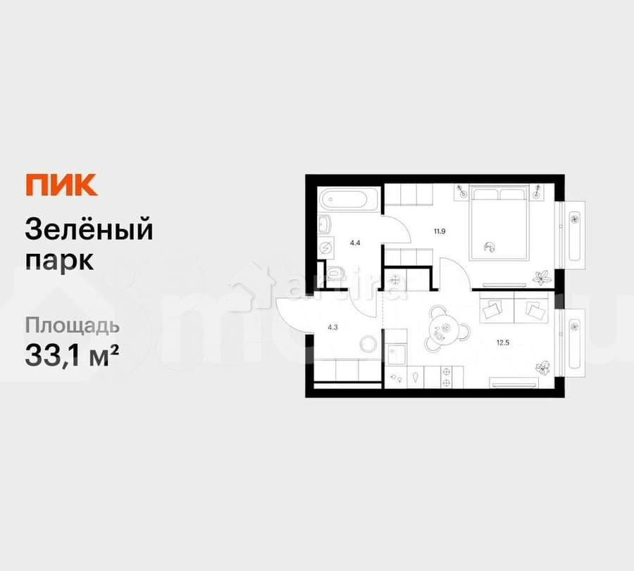 1-комн. квартира, 33.1 м2, 12/13 эт. Зеленоград - изображение 1