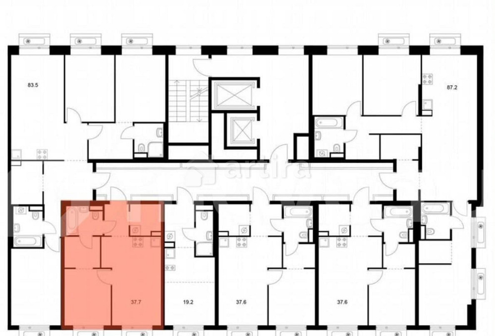 1-комн. квартира, 37.7 м2, 2/19 эт. Москва - изображение 3