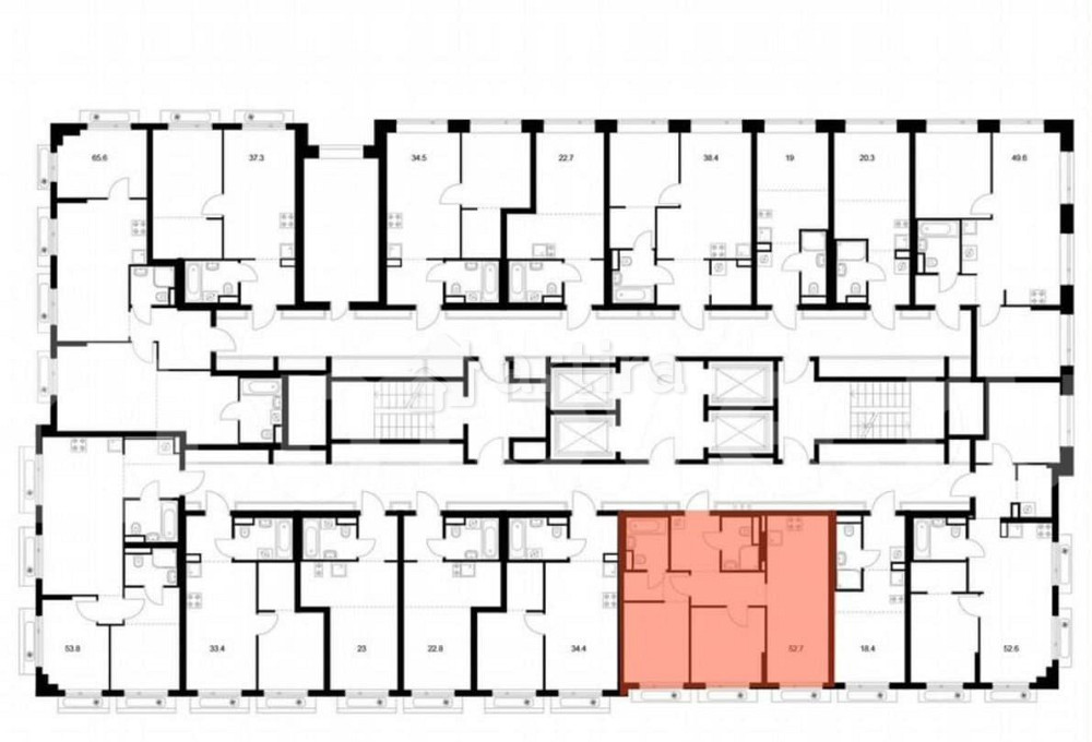 2-комн. квартира, 52.7 м2, 21/27 эт. Москва - изображение 3