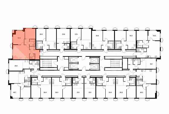 2-комн. квартира, 60.6 м2, 23/24 эт. Москва