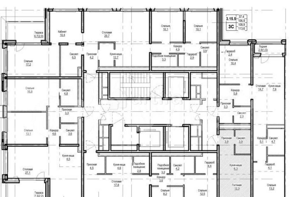 Студия, 26.4 м2, 15/21 эт. Москва - изображение 1