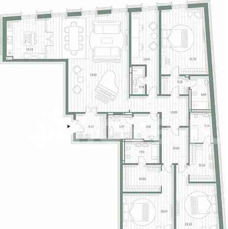 3-комн. квартира, 296.1 м2, 3/7 эт. Москва