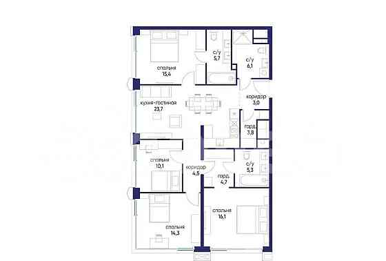 4-комн. квартира, 112.7 м2, 8/24 эт. Москва