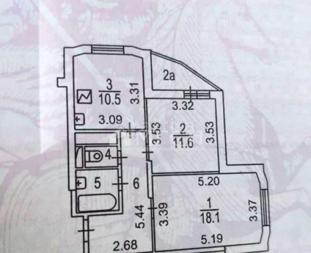 2-комн. квартира, 52.9 м2, 12/22 эт. Москва - изображение 18