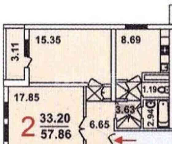 2-комн. квартира, 57.8 м2, 6/14 эт. Зеленоград