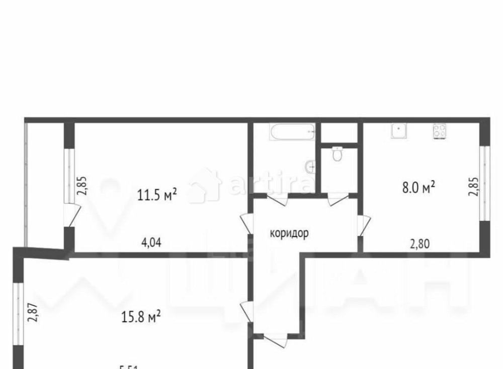 Комната, 12 м2, 7/9 эт. Воронеж - изображение 1