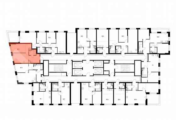 1-комн. квартира, 39.5 м2, 33/43 эт. Москва