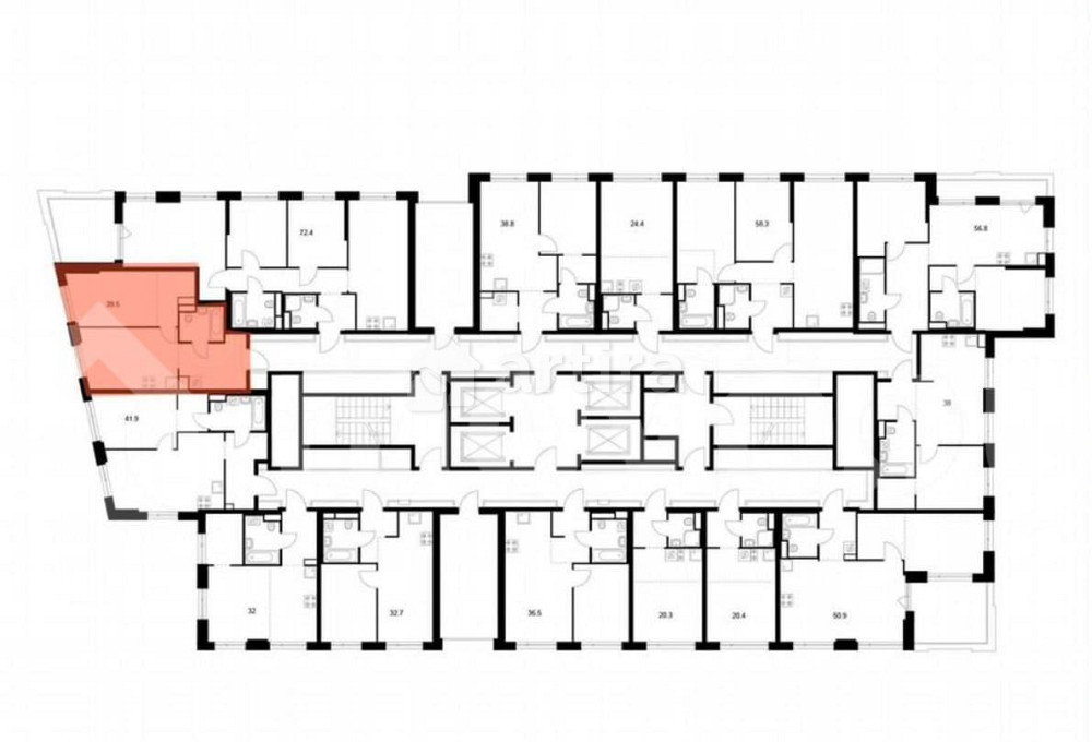 1-комн. квартира, 39.5 м2, 33/43 эт. Москва - изображение 3