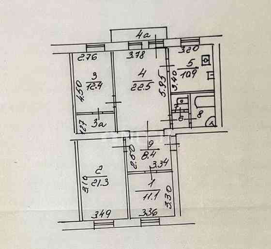 4-комн. квартира, 97.2 м2, 5/5 эт. Москва