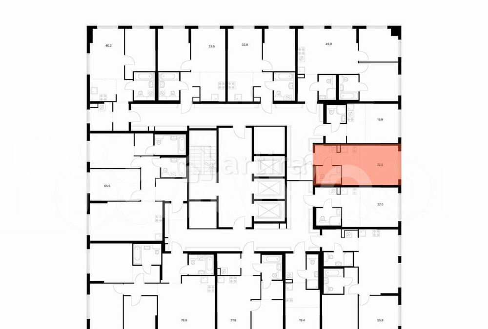 Студия, 22.5 м2, 7/24 эт. Москва - изображение 2