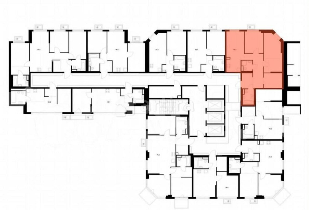 2-комн. квартира, 66.2 м2, 9/23 эт. Москва - изображение 3