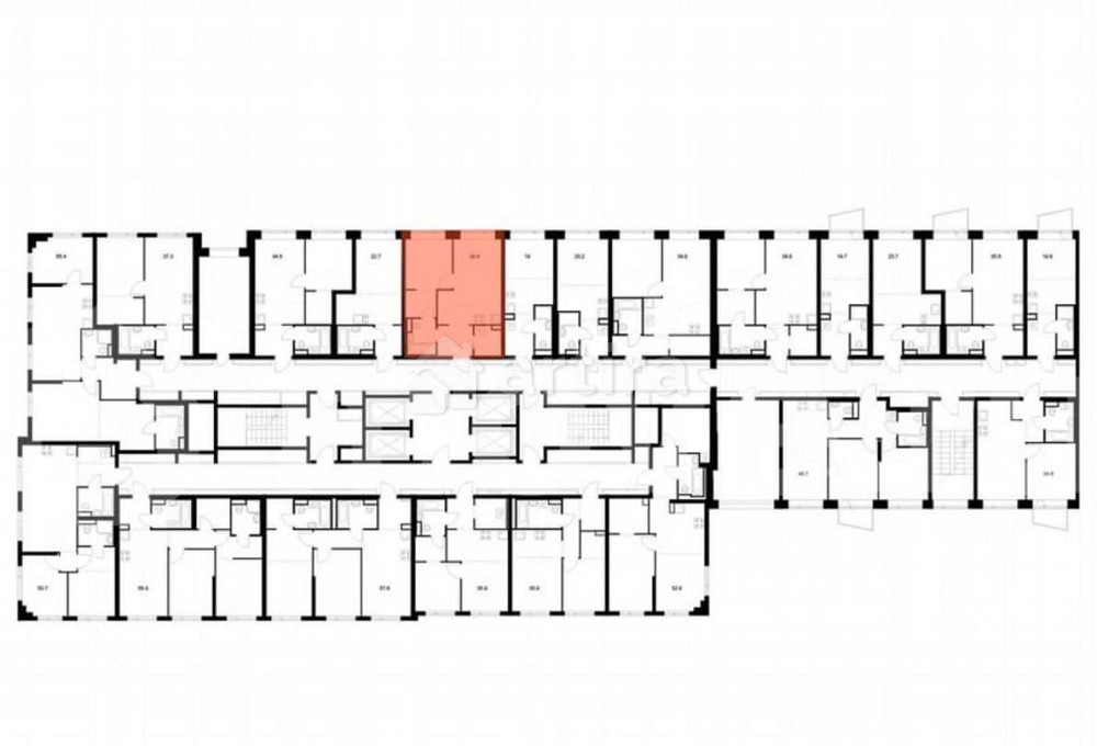 1-комн. квартира, 38.4 м2, 6/27 эт. Москва - изображение 2