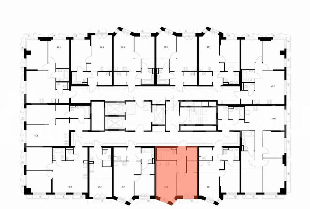 1-комн. квартира, 36.5 м2, 14/23 эт. Москва - изображение 2