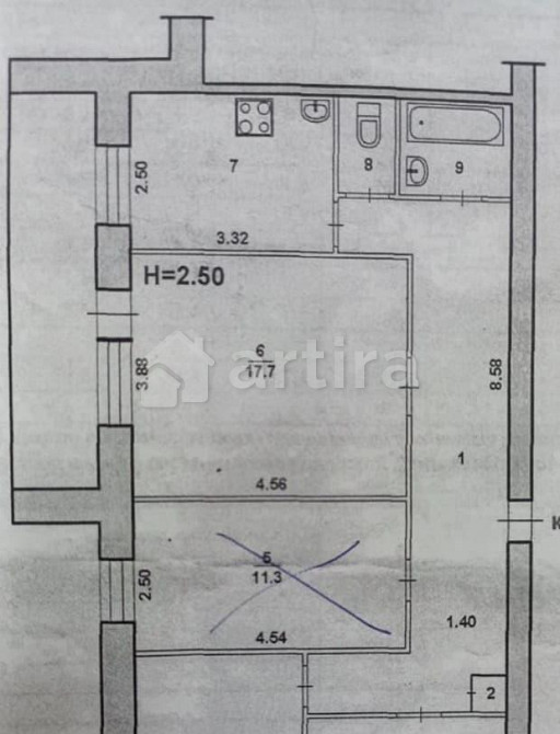 Комната, 10.2 м2, 5/9 эт. Волжский - изображение 1