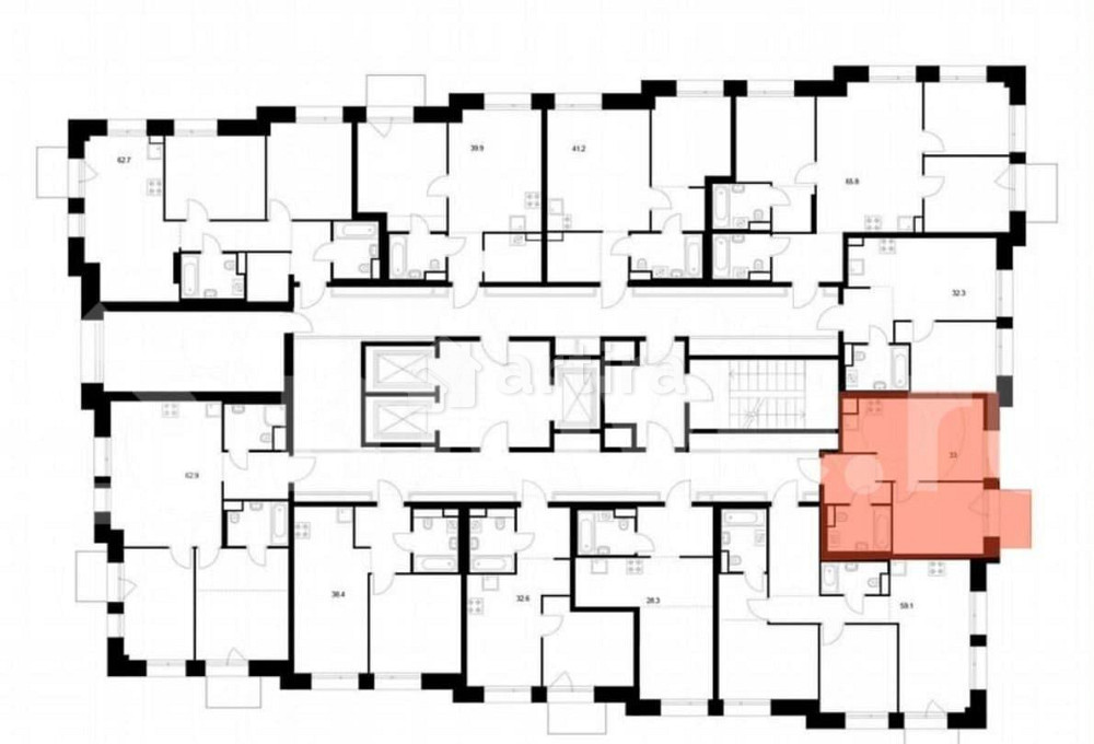1-комн. квартира, 33 м2, 4/23 эт. Москва - изображение 3
