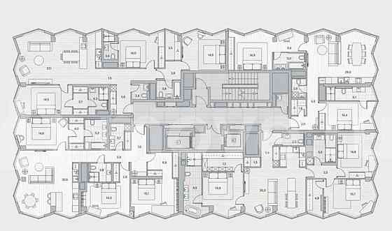 3-комн. пентхаус, 115.1 м2, 15/26 эт. Москва