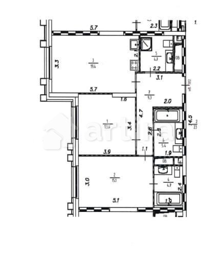 2-комн. квартира, 72 м2, 20/21 эт. Москва - изображение 20