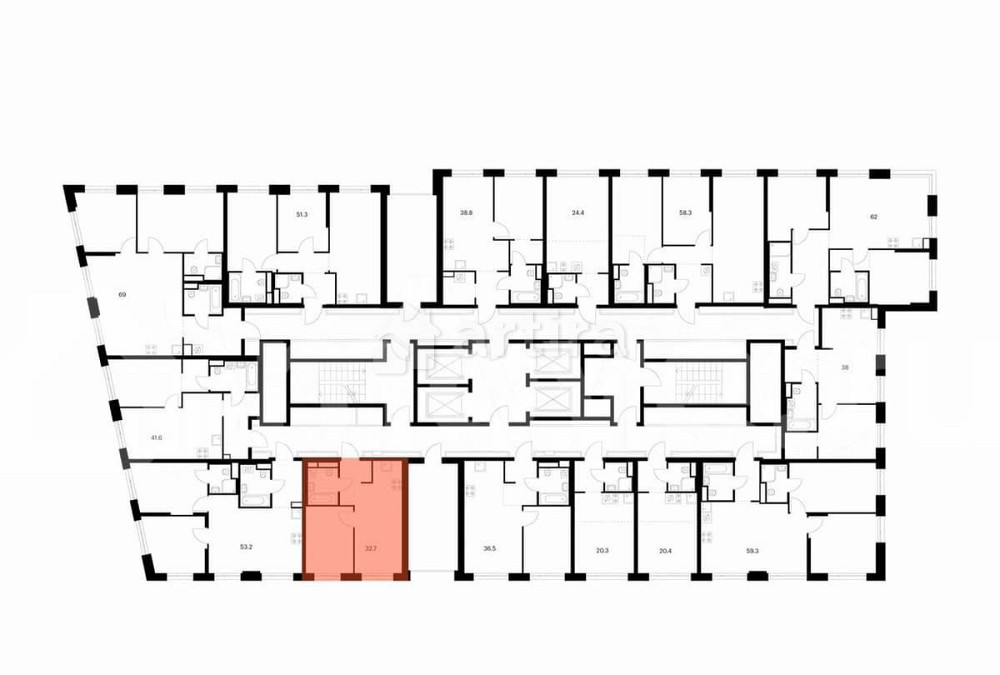 1-комн. квартира, 32.7 м2, 18/43 эт. Москва - изображение 3