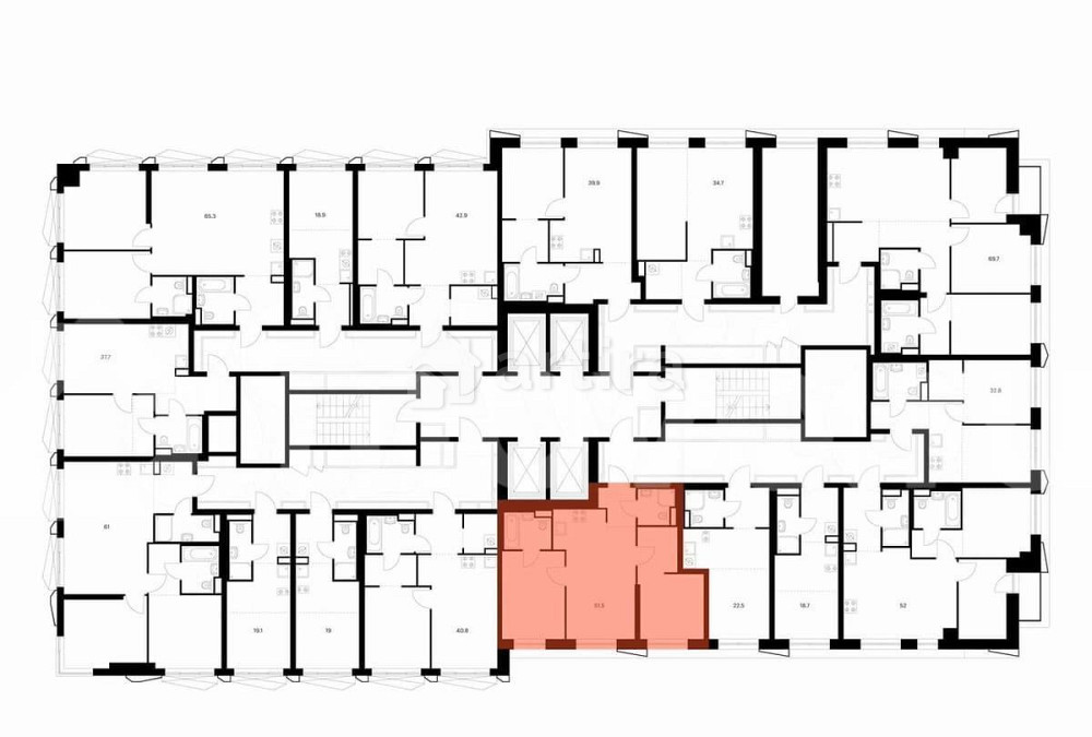 2-комн. квартира, 51.5 м2, 15/38 эт. Москва - изображение 3