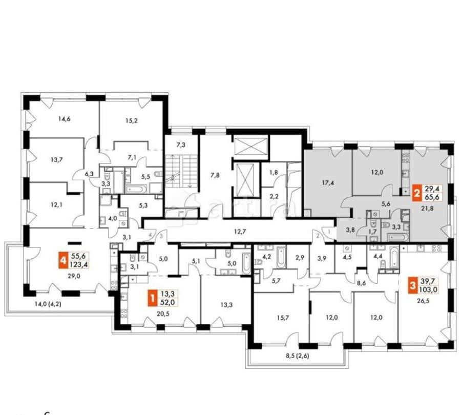 3-комн. квартира, 66.2 м2, 15/17 эт. Москва - изображение 10