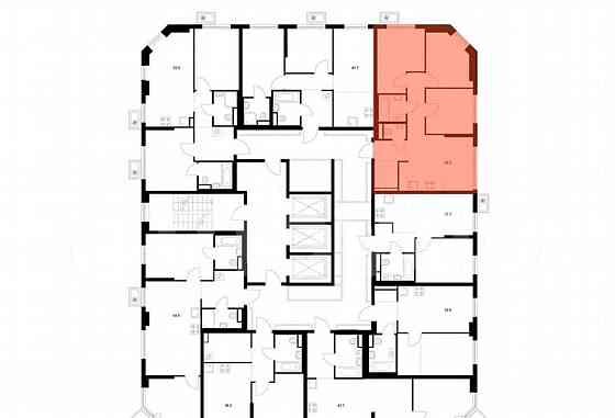 3-комн. квартира, 56.2 м2, 15/23 эт. Москва