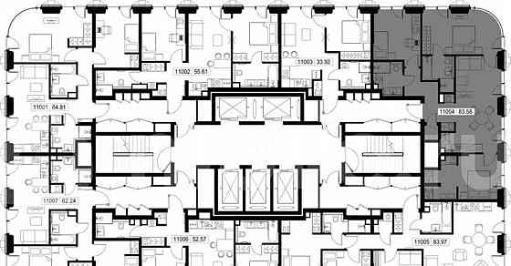 3-комн. квартира, 83.6 м2, 10/52 эт. Москва
