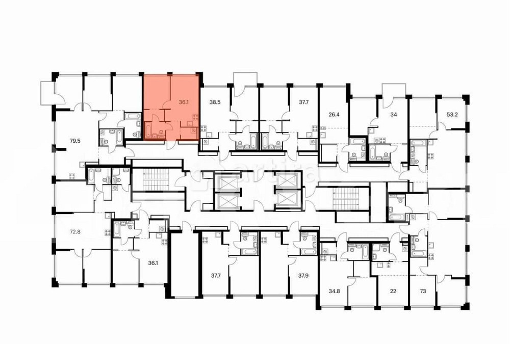 1-комн. квартира, 36.1 м2, 4/32 эт. Москва - изображение 2