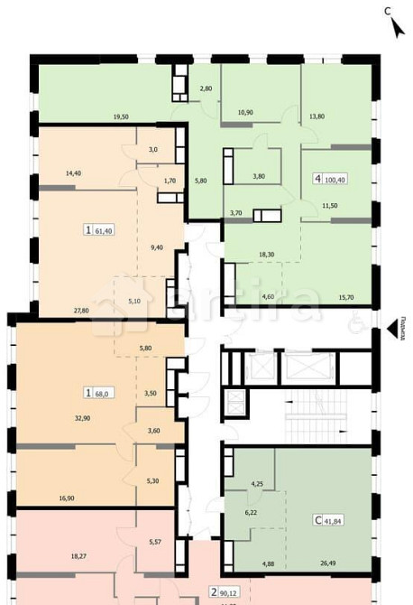 4-комн. квартира, 110.4 м2, 19/19 эт. Москва - изображение 19