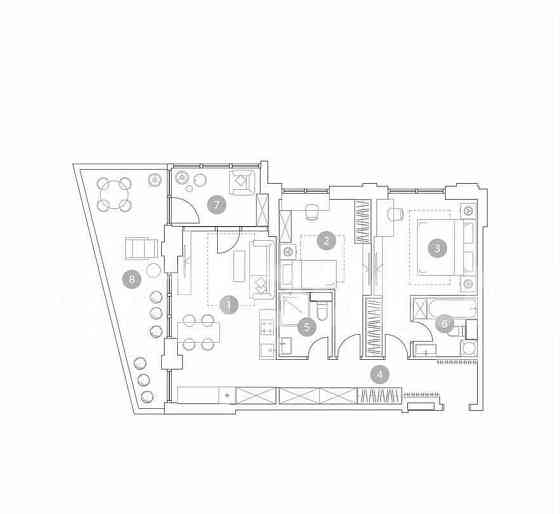 3-комн. квартира, 81.2 м2, 2/19 эт. Москва