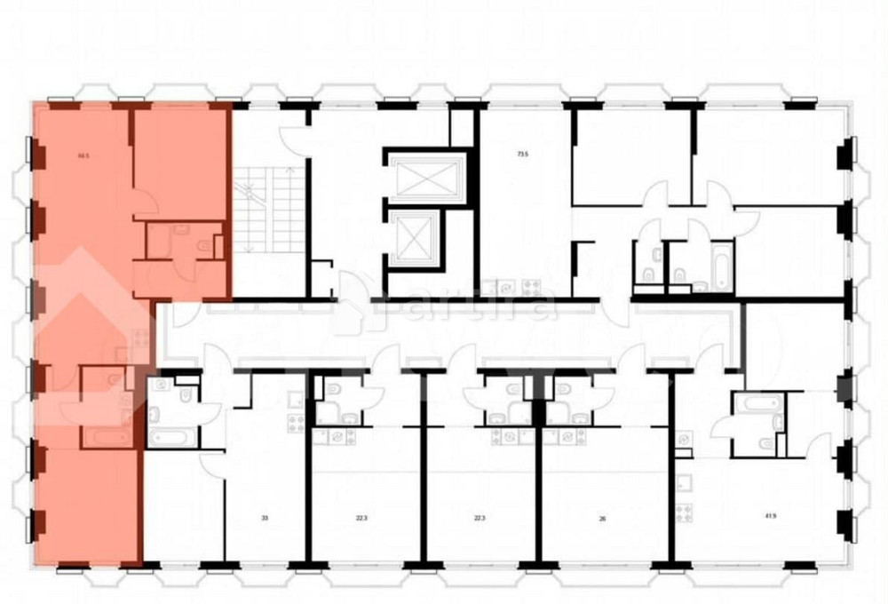 2-комн. квартира, 66.5 м2, 10/16 эт. Москва - изображение 3