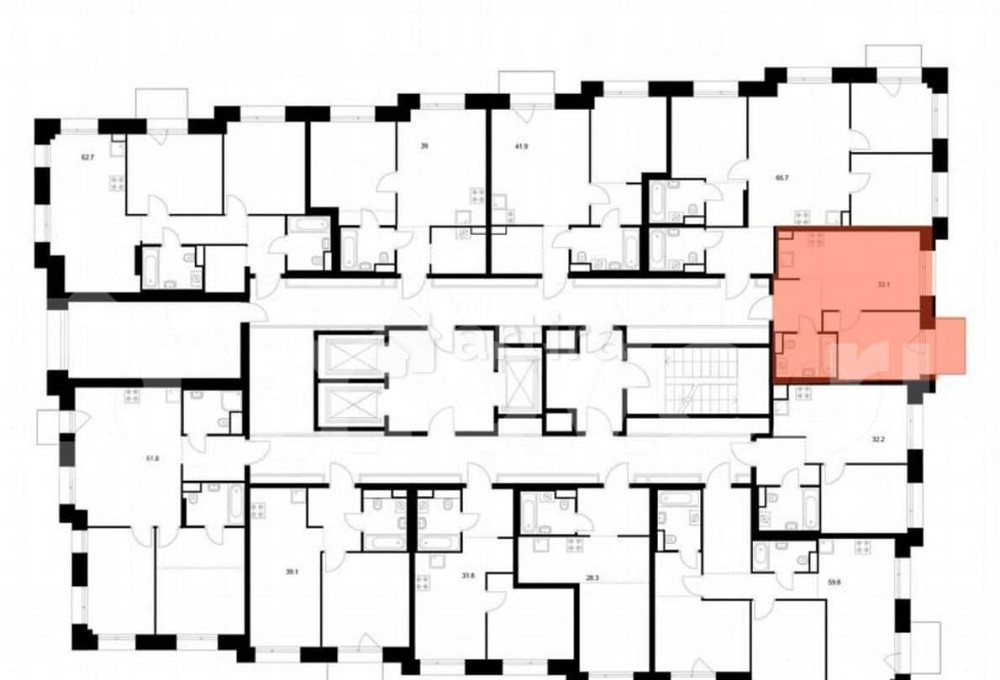 1-комн. квартира, 33.1 м2, 7/23 эт. Москва - изображение 1