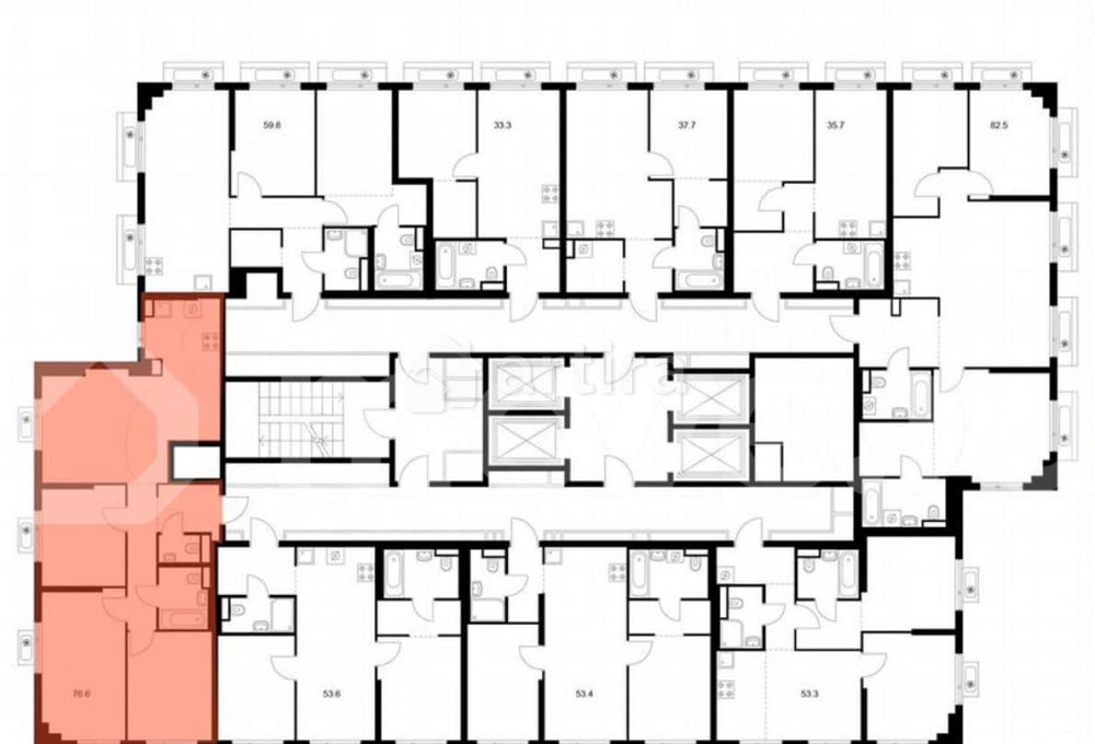 3-комн. квартира, 76.6 м2, 9/27 эт. Москва - изображение 2
