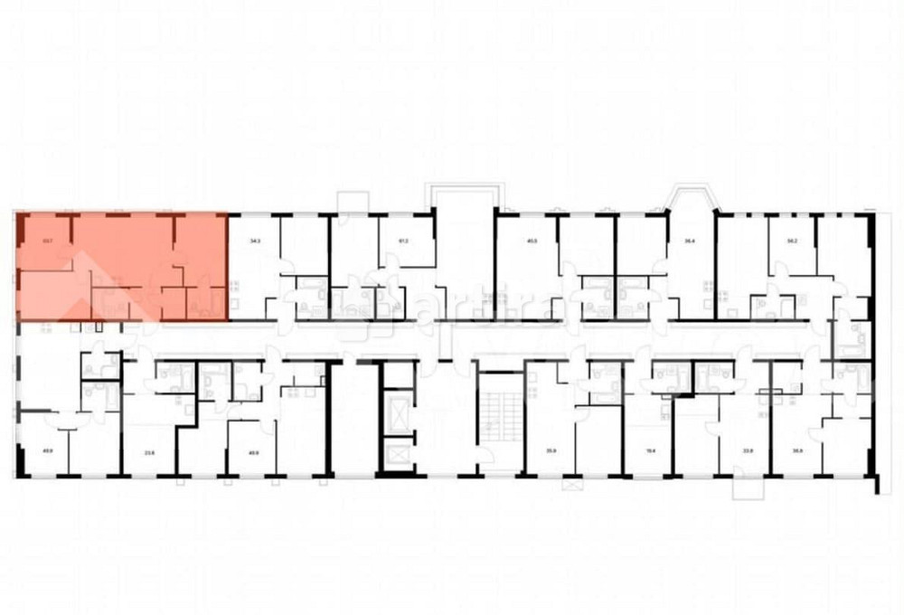 3-комн. квартира, 69.7 м2, 15/17 эт. Москва - изображение 2