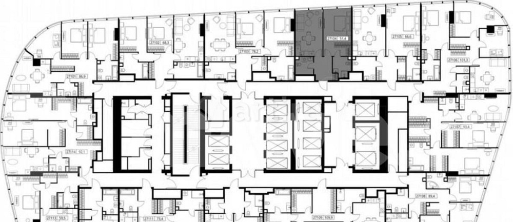 1-комн. квартира, 51.4 м2, 71/90 эт. Москва - изображение 3