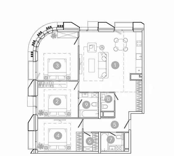 4-комн. квартира, 107.2 м2, 19/21 эт. Москва