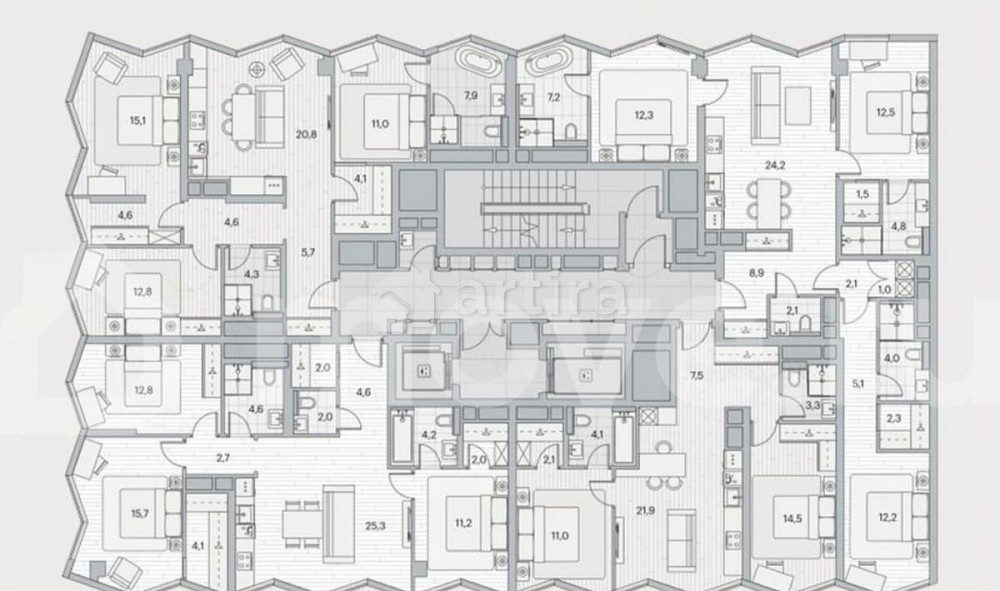 3-комн. пентхаус, 100.7 м2, 5/26 эт. Москва - изображение 6