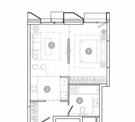 2-комн. квартира, 43.5 м2, 8/21 эт. Москва